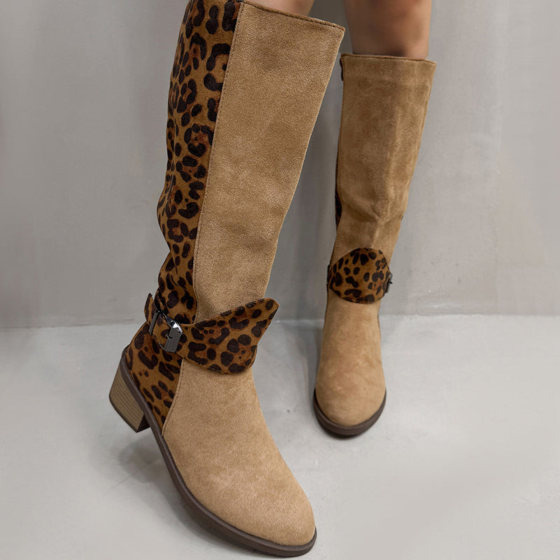 🔥Reitstiefel mit Leopardenmuster für Damen – Komfort, Stil und Selbstvertrauen bei jedem Schritt! 🐆