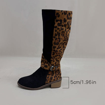 🔥Reitstiefel mit Leopardenmuster für Damen – Komfort, Stil und Selbstvertrauen bei jedem Schritt! 🐆