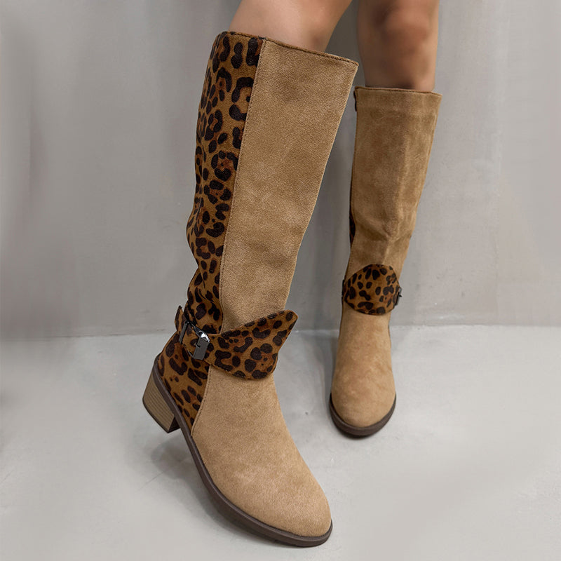 🔥Reitstiefel mit Leopardenmuster für Damen – Komfort, Stil und Selbstvertrauen bei jedem Schritt! 🐆