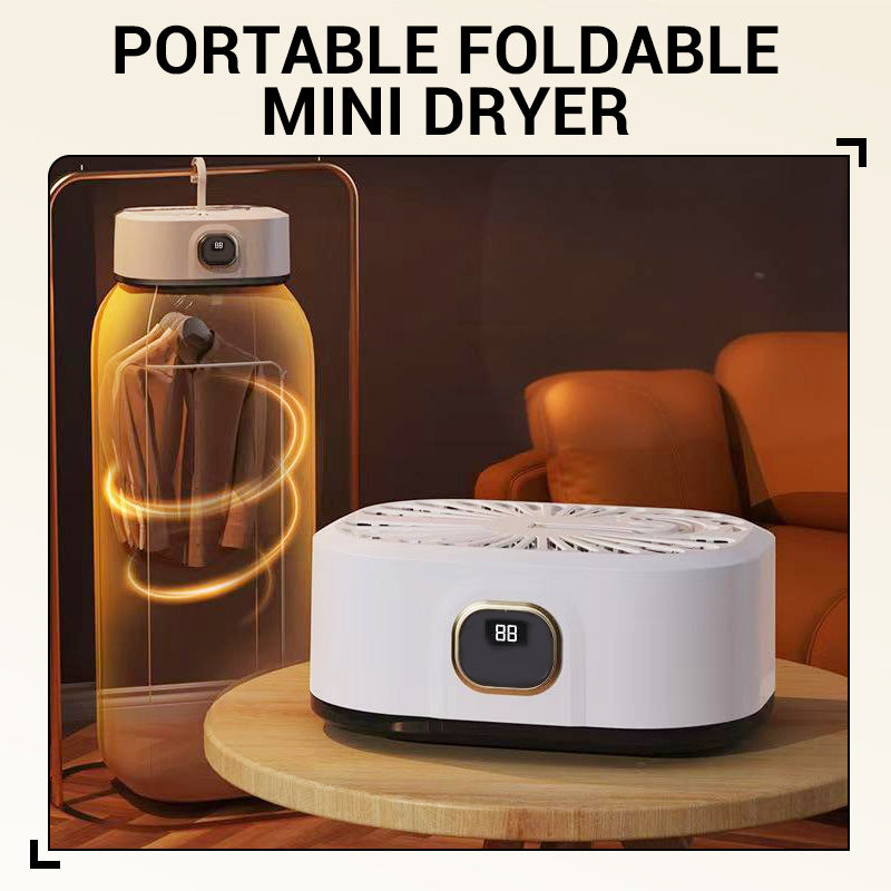 🌀 LETZTER TAG 60% RABATT! ✨ Tragbarer Faltbarer Mini-Trockner - Schnelle Trocknung mit 3 Temperaturstufen &amp; USB-Aufladung für Reise &amp; Zuhause 🌬️🔌