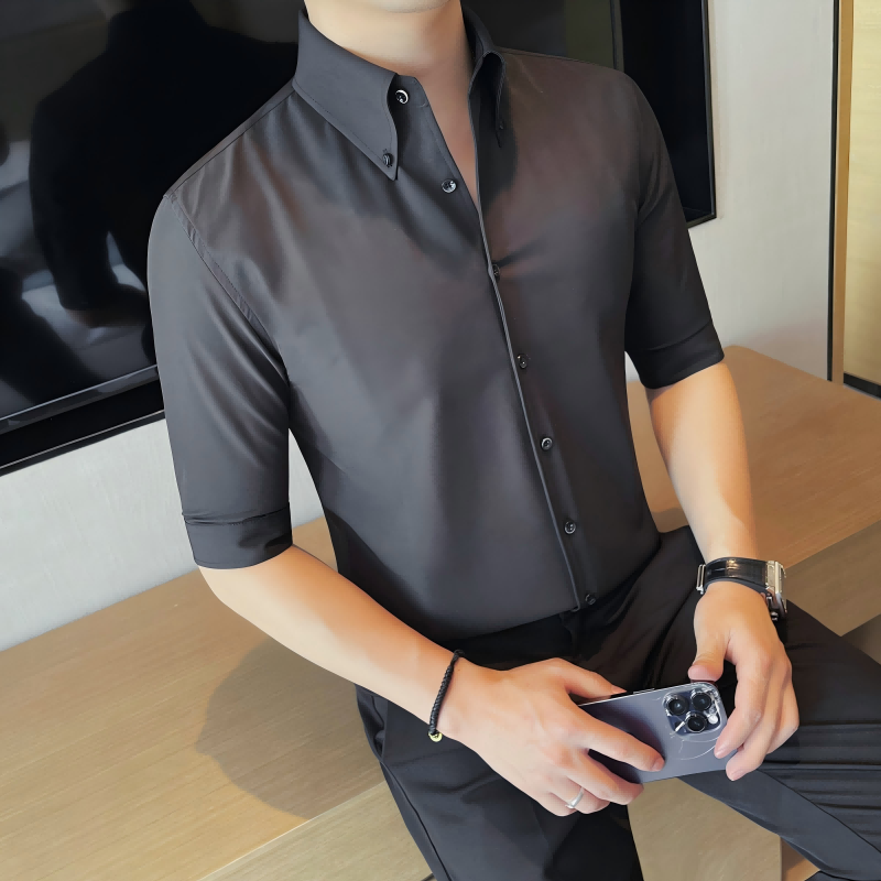 Klassisches Slim Fit Langarmhemd für Herren