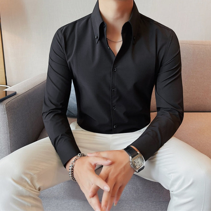 Klassisches Slim Fit Langarmhemd für Herren