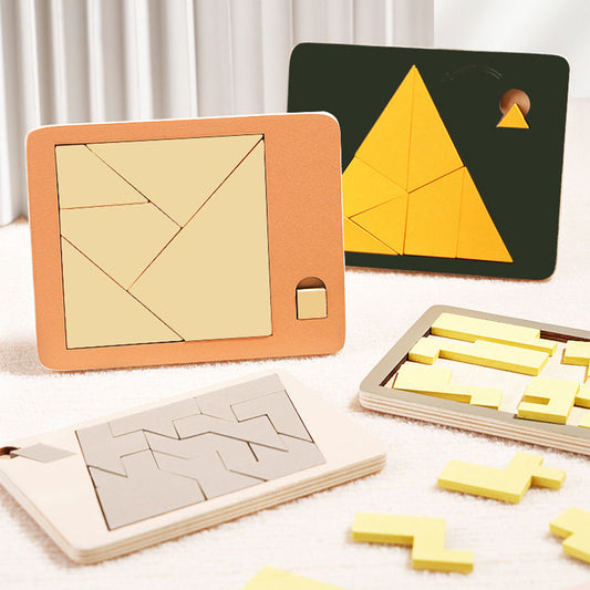 🔥Solange der Vorrat reicht 50 % Rabatt!🎉Holz-Tangram-Brettspiel