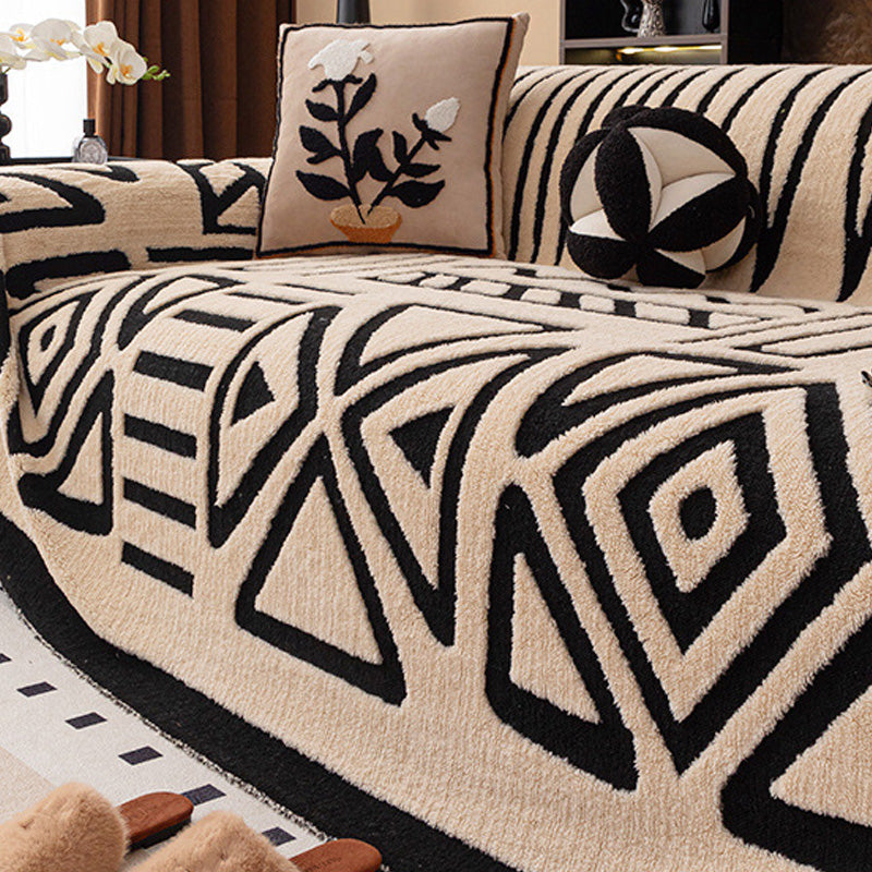 🛋️ 50% RABATT 2025! ✨ Plüsch Sofaüberwurf - Extra Dicke & Rutschfeste Decke mit Elastischen Kanten für Herbst und Winter 🍂❄️