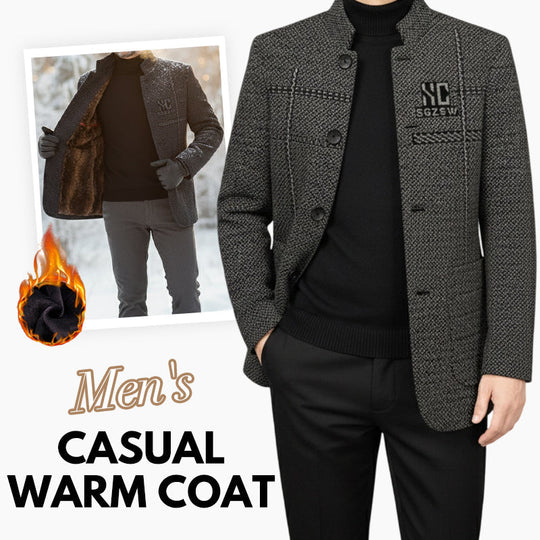 Lässiger warmer Herren-Kurzmantel