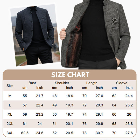 Lässiger warmer Herren-Kurzmantel