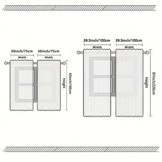 🎄Weihnachtsvorhänge 2-teilig für die Fensterdekoration