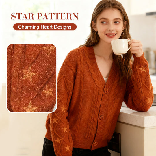 🚀Versandkostenfrei🚀Strickjacke mit Knöpfen für Damen