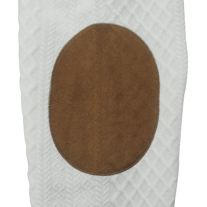 Lässiger Pullover mit langen Ärmeln und Ellbogenpatches für Herren