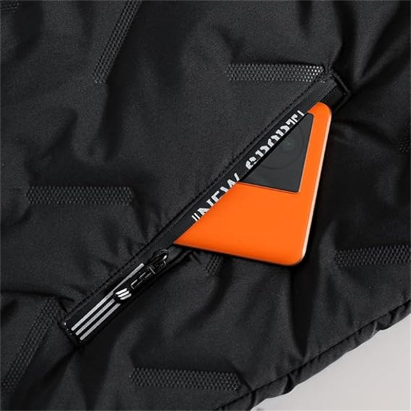 Herren Winter warmer Reißverschluss-Kapuzenmantel