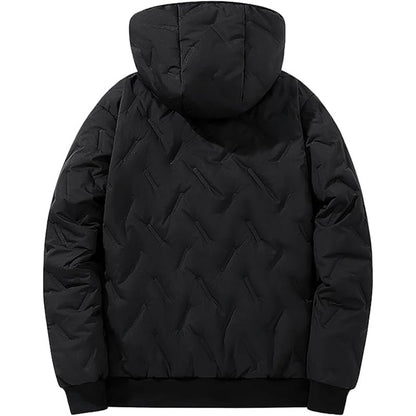 Herren Winter warmer Reißverschluss-Kapuzenmantel