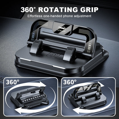 ✨✨ 360° drehbarer, faltbarer Handyhalter - 50 % Rabatt🚙🚙Universelles Design, rutschfeste Unterseite, geeignet für Schreibtisch, Auto und Reisen 🚗💻