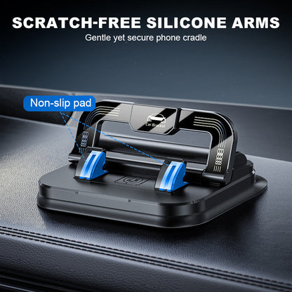 ✨✨ 360° drehbarer, faltbarer Handyhalter - 50 % Rabatt🚙🚙Universelles Design, rutschfeste Unterseite, geeignet für Schreibtisch, Auto und Reisen 🚗💻