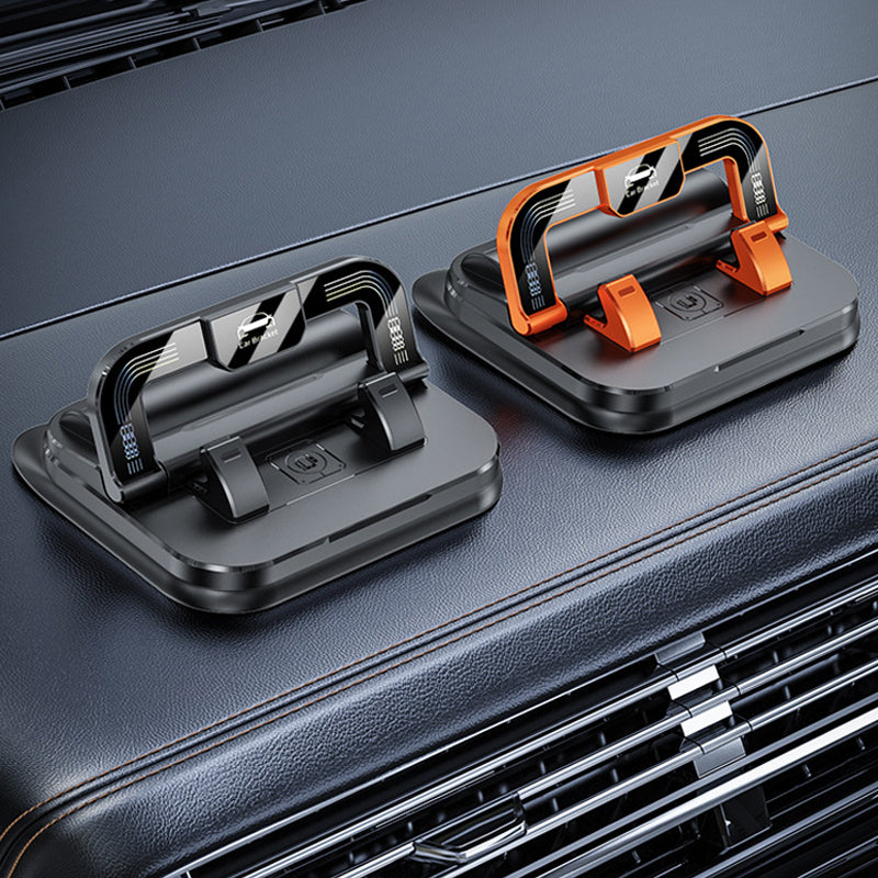 ✨✨ 360° drehbarer, faltbarer Handyhalter - 50 % Rabatt🚙🚙Universelles Design, rutschfeste Unterseite, geeignet für Schreibtisch, Auto und Reisen 🚗💻