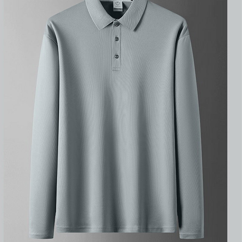 Herren einfarbiges Business-Casual-Oberteil mit Kragen