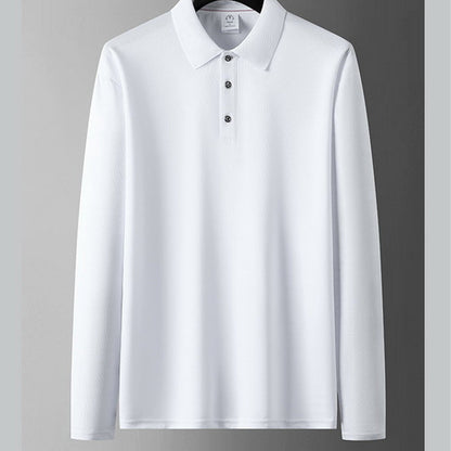 Herren einfarbiges Business-Casual-Oberteil mit Kragen