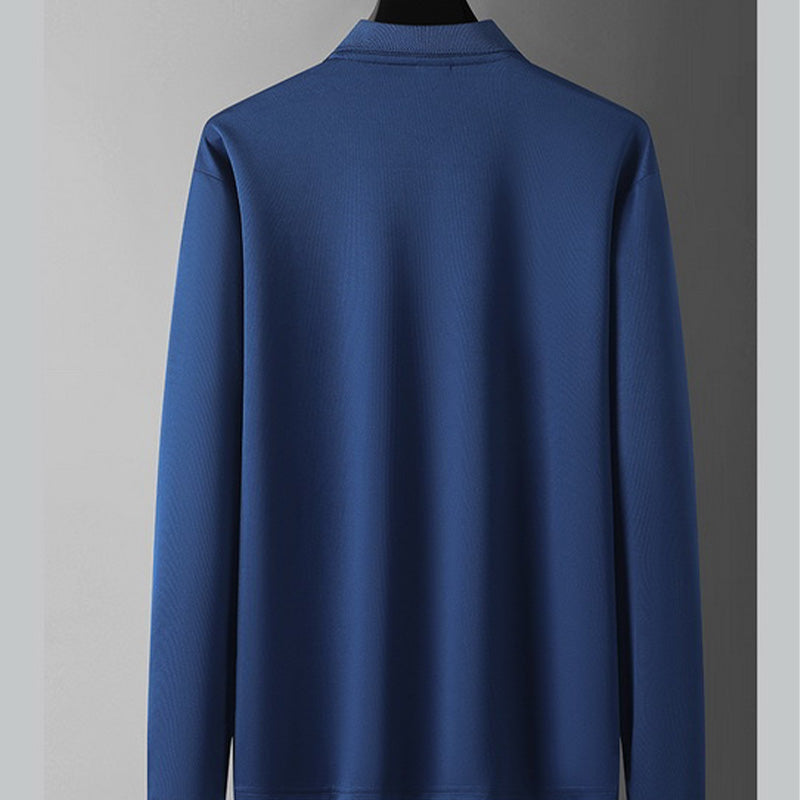 Herren einfarbiges Business-Casual-Oberteil mit Kragen