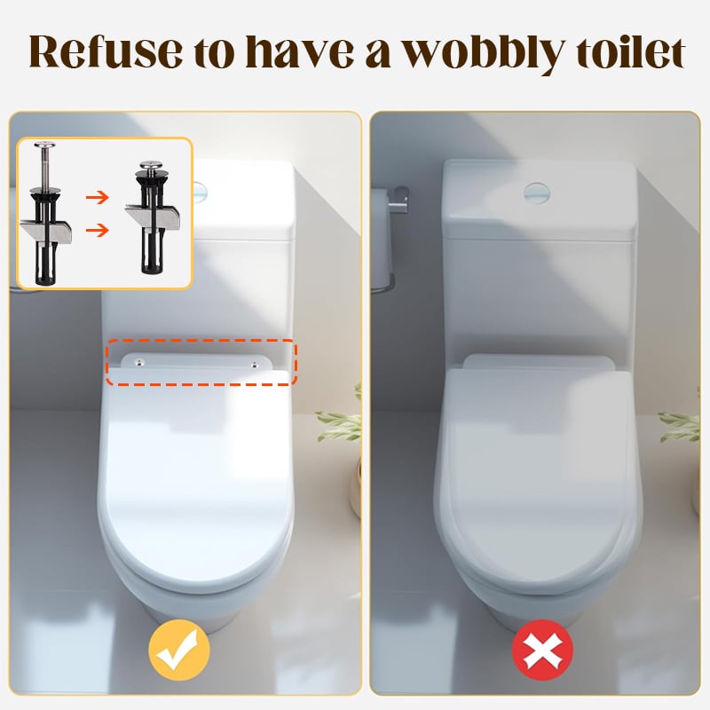 🔩 KAUF 1 ERHALT 1 KOSTENLOS! 🚽 TOILETTENSITZ-SCHRAUBENKIT - Rostfreie Beschichtung &amp; Universelle Passform, Inklusive Werkzeug für Einfache Installation, Extrem Langlebig 🔧✨