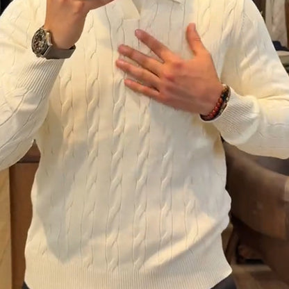 🔥Black-Friday-Mega-Angebot – 50 % Rabatt!🔥Herren Strickjacke mit Casual-Revers