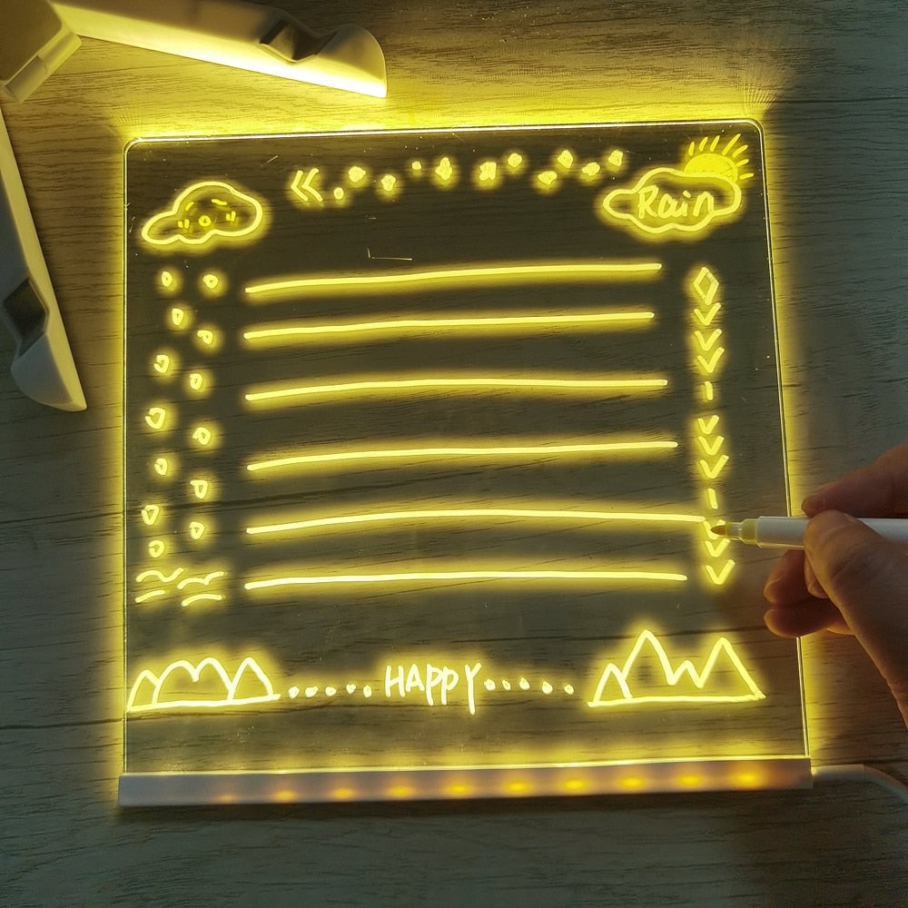 🎅Weihnachtsaktion 50 % Rabatt🎁Kreatives Wiederbeschreibbares Acryl LED Nachrichtenschild