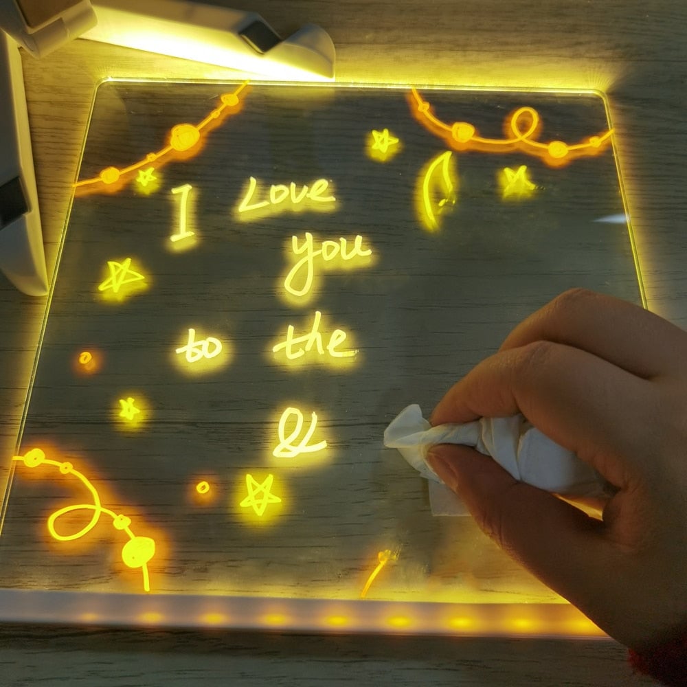 🎅Weihnachtsaktion 50 % Rabatt🎁Kreatives Wiederbeschreibbares Acryl LED Nachrichtenschild