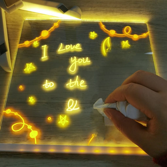 🎅Weihnachtsaktion 50 % Rabatt🎁Kreatives Wiederbeschreibbares Acryl LED Nachrichtenschild