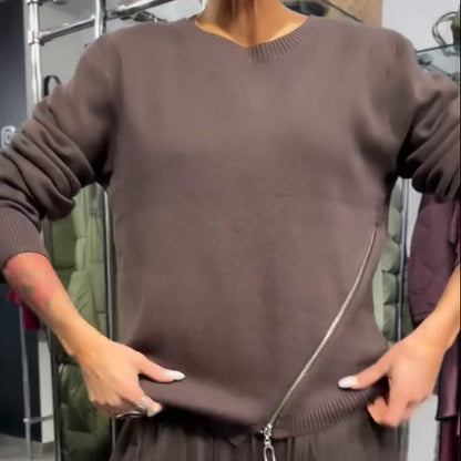 👗Damen-Strickoberteil & Tüll-Netzkleid-Set🚀Versandkostenfrei