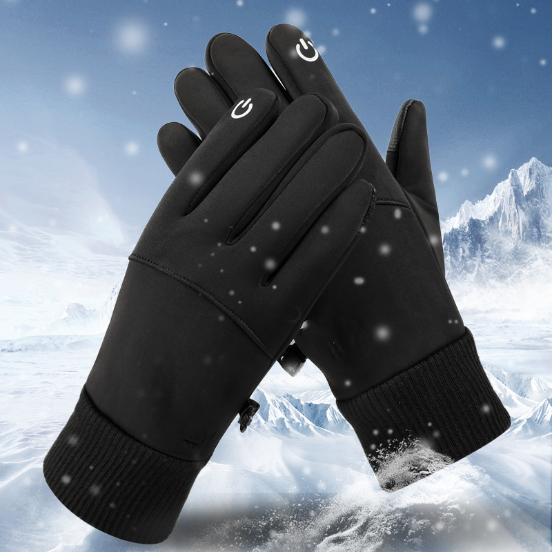 Men’s Windproof Warm Lined Gloves with Touchscreen Fingertips