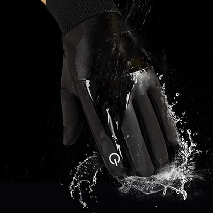 Men’s Windproof Warm Lined Gloves with Touchscreen Fingertips