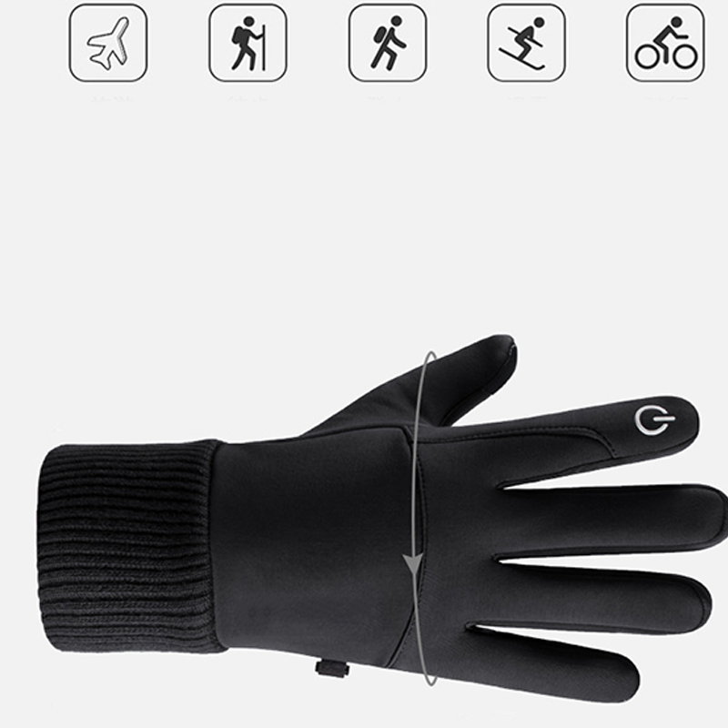 Men’s Windproof Warm Lined Gloves with Touchscreen Fingertips