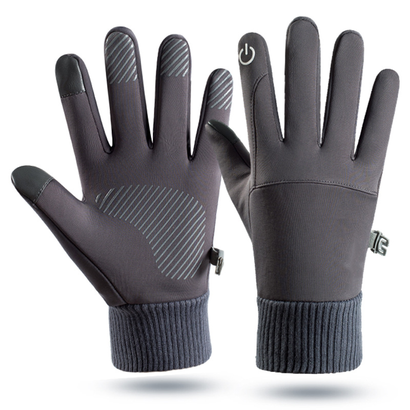 Men’s Windproof Warm Lined Gloves with Touchscreen Fingertips