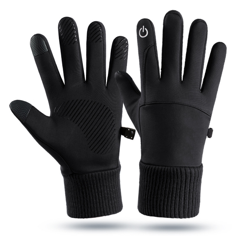 Men’s Windproof Warm Lined Gloves with Touchscreen Fingertips