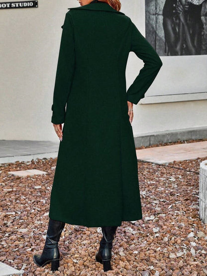 🔥Black-Friday-Mega-Angebot – 50 % Rabatt!🔥Langer warmer Mantel mit Doppelreihe für Damen