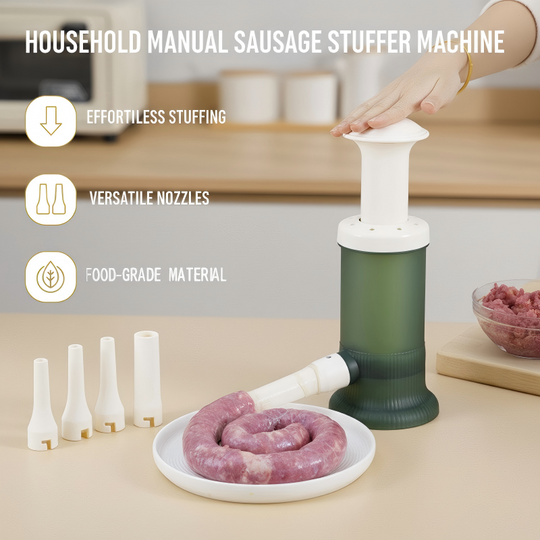 ⏰🎅Weihnachts-Sonderangebot: 50 % Rabatt🎁🌭 Manuelle Wurstfüllmaschine für den Haushalt✨