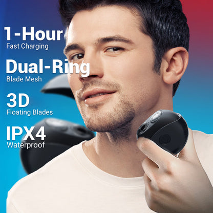 🎉 50% OFF! ✨ Portable multifunctional electric shaver – Dual ring blades, IPX4 waterproof and compact UFO design 🪒⚡
