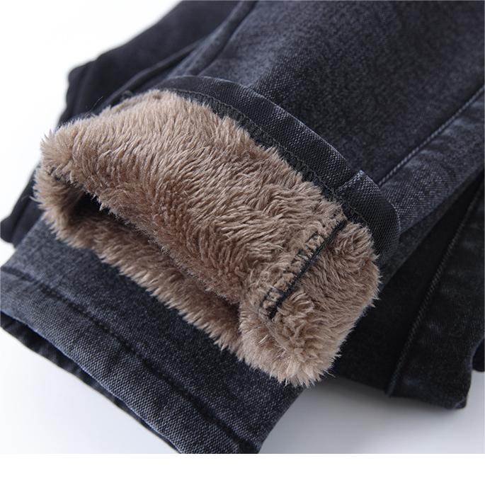 🔥2025 Black Friday Sale - 49% Rabatt🔥Damen Hoch Taille Schlank Dehnen Warme Röhrenjeans