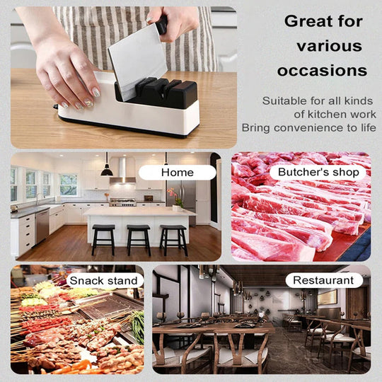 🔪⚙️ Professioneller elektrischer Messerschärfer – Schnelles und präzises Schärfen, Mehrwinkel für Küchen- und Outdoormesser ✨📦