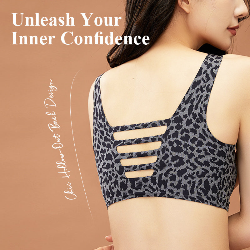 Stylish Leopard Pattern Breathable Everyday Bra