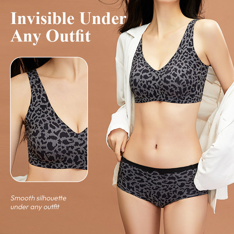 Stylish Leopard Pattern Breathable Everyday Bra