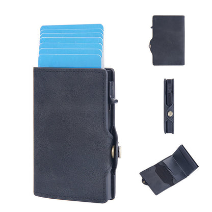 Ledergeldbörse mit Magnetverschluss und RFID-Blockierung. Herrengeldbörse mit Magnetverschluss