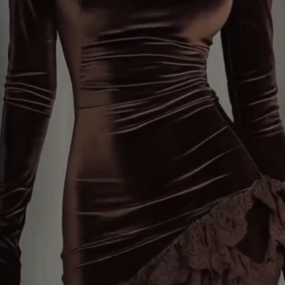 💃✨Elegantes asymmetrisches Kleid mit Spitzenbesatz für Damen | Komfortabel und stilvoll