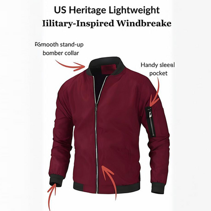 ⏳Zeitlich begrenztes Angebot: 49% Rabatt⏰ Klassische Herren-Bomberjacke mit Reißverschluss🧥