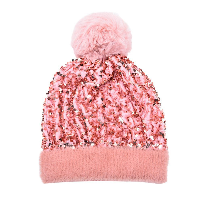 🎁Year-End Sale 50% OFF⚡✨Winter Sparkly Sequin Pom Beanie