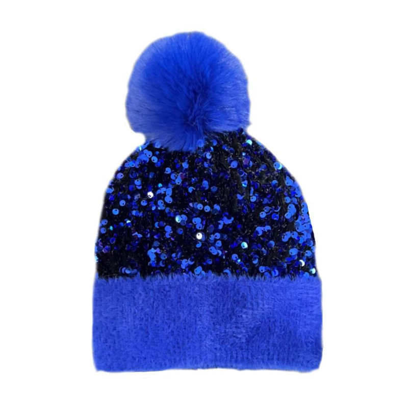 🎁Year-End Sale 50% OFF⚡✨Winter Sparkly Sequin Pom Beanie