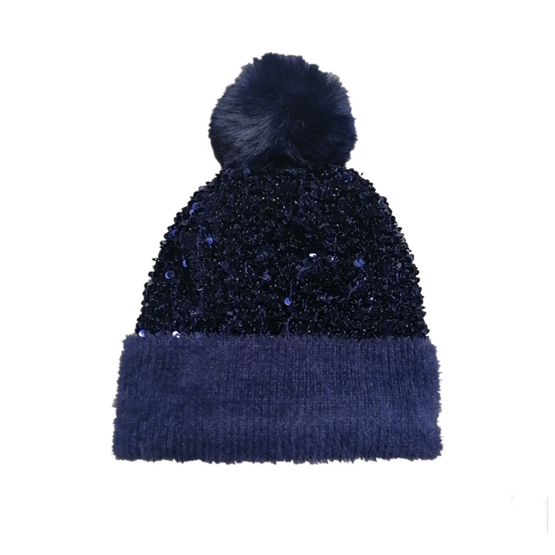 🎁Year-End Sale 50% OFF⚡✨Winter Sparkly Sequin Pom Beanie