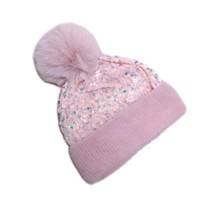 🎁Year-End Sale 50% OFF⚡✨Winter Sparkly Sequin Pom Beanie