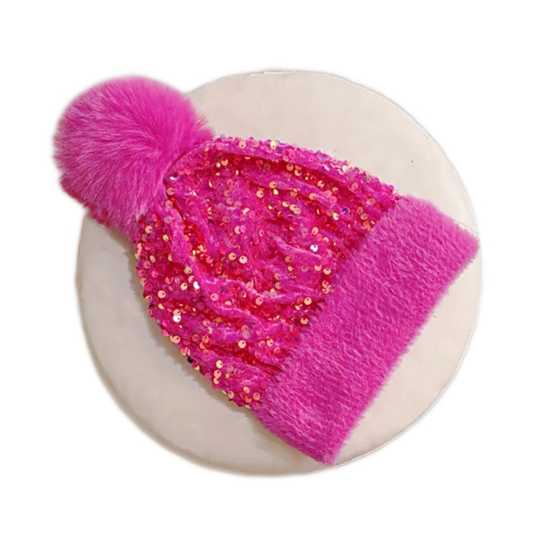 🎁Year-End Sale 50% OFF⚡✨Winter Sparkly Sequin Pom Beanie