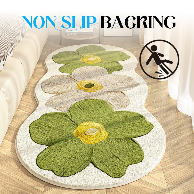 🧸 50% RABATT JETZT ! 🌟 Weicher Teppich mit Unregelmäßigem Blumenmuster – Pflegeleicht, Rutschfest &amp; Gemütliche Atmosphäre 🏠