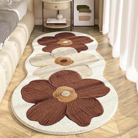 🧸 50% RABATT JETZT ! 🌟 Weicher Teppich mit Unregelmäßigem Blumenmuster – Pflegeleicht, Rutschfest &amp; Gemütliche Atmosphäre 🏠