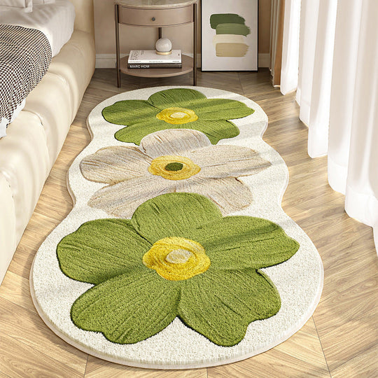 🧸 50% RABATT JETZT ! 🌟 Weicher Teppich mit Unregelmäßigem Blumenmuster – Pflegeleicht, Rutschfest &amp; Gemütliche Atmosphäre 🏠